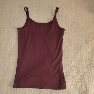 Maroon ribbed tank top size L